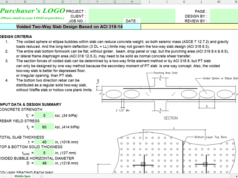 Kirişsiz Boşluklu Döşeme Çözümü Excel-ACI 318-14