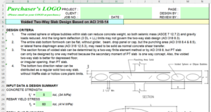 Kirişsiz Boşluklu Döşeme Çözümü Excel-ACI 318-14