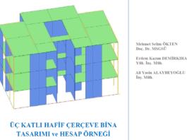 3 KATLI AHŞAP HAFİF ÇERÇEVE BİNA TASARIMI ve HESAP ÖRNEĞİ