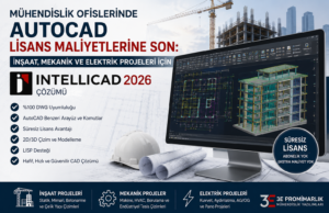 Mühendislik Ofislerinde AutoCAD Lisans Maliyetlerine Son: İnşaat, Mekanik ve Elektrik Projeleri İçin INTELLICAD 2026 Çözümü